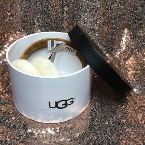 UGG Shearling and Suede Earmuffs CHESTNUT